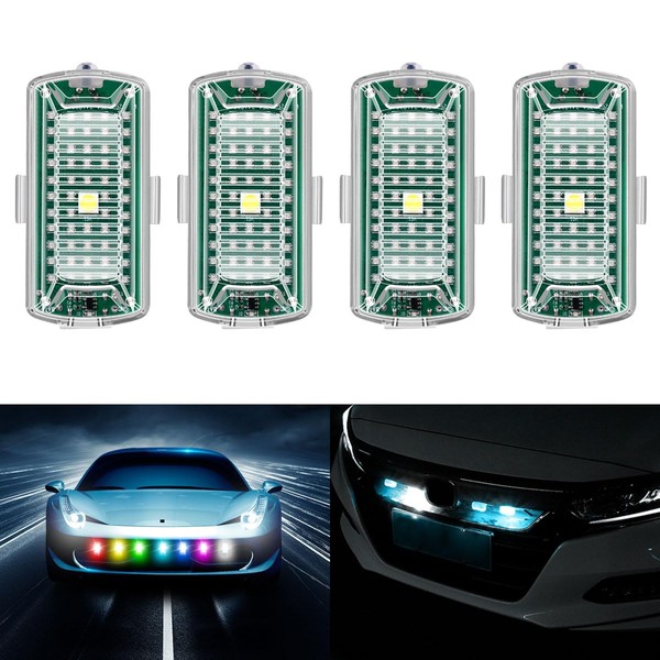 ZCCHESONG Wireless LED Lights for Car with Remote Control,7 Colors