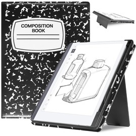 KuRoKo Protective Case for Remarkable 2 Tablet 10.3 inch (2020 Released),Multi-Angle Stand Cover with Pocket & Pen Holder,with Pen Tips Storage case,Only for Remarkable 2 10.3"-Composition Book