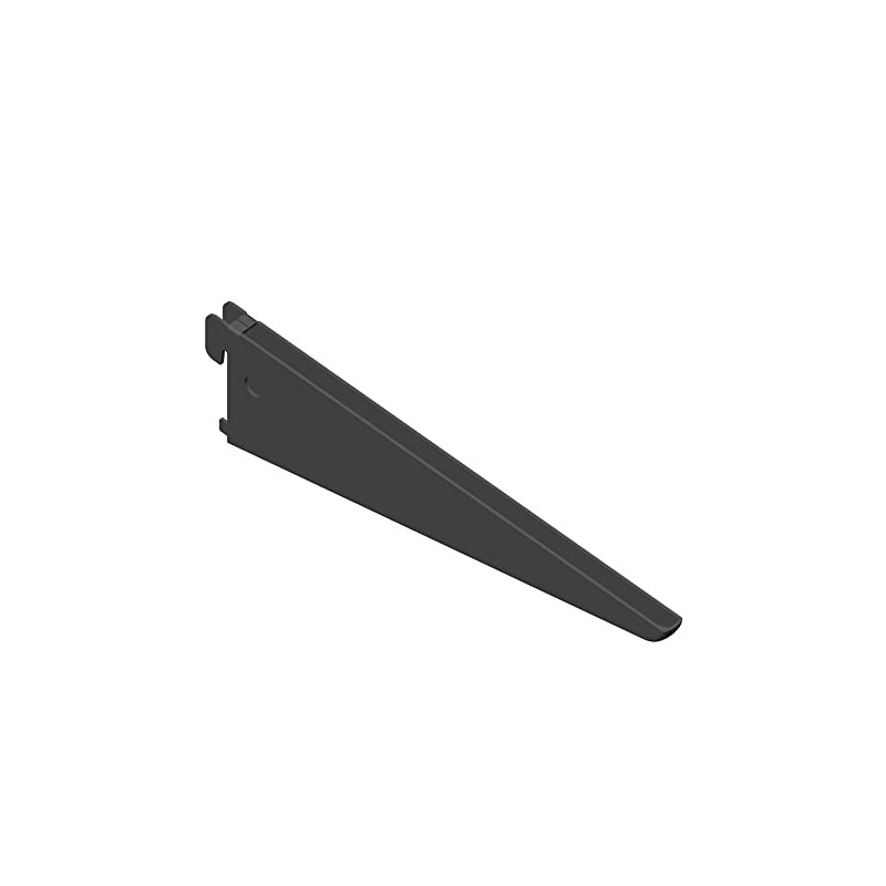 Element System U-Bar T 370 mm Black Matt with Hole