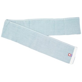 Sleeping Sheep Imabari Towel Inserted Neck Gauze Short Scarf Made in Japan Thin Plain Border Sunburn Protection Ice Pack UV Protection Gift, Solid (light blue)
