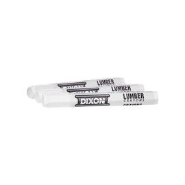 Dixon - 464-52300 Industrial Lumber Marking Crayons, 4.5" x 1/2" Hex, White, 12 Count (Pack of 1) (52300)