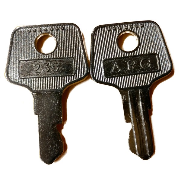 APG Cash Drawer VPK-8K-235 2 Key Set Type 235 for the Vasario Cash Drawer