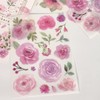 120 Pcs Pink Flower Peel and Stick Wall Decals Watercolor
