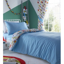 HOMEMAKER BEDDING ® Little boys bedroom digger dumper trucks tractors cranes duvet sets & curtains available (Duvet Set - Single)