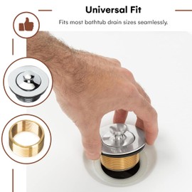 Wholesale Plumbing Supply Conversion Kit Bathtub Tub Drain Assembly, All Brass Construction - Brushed Nickel