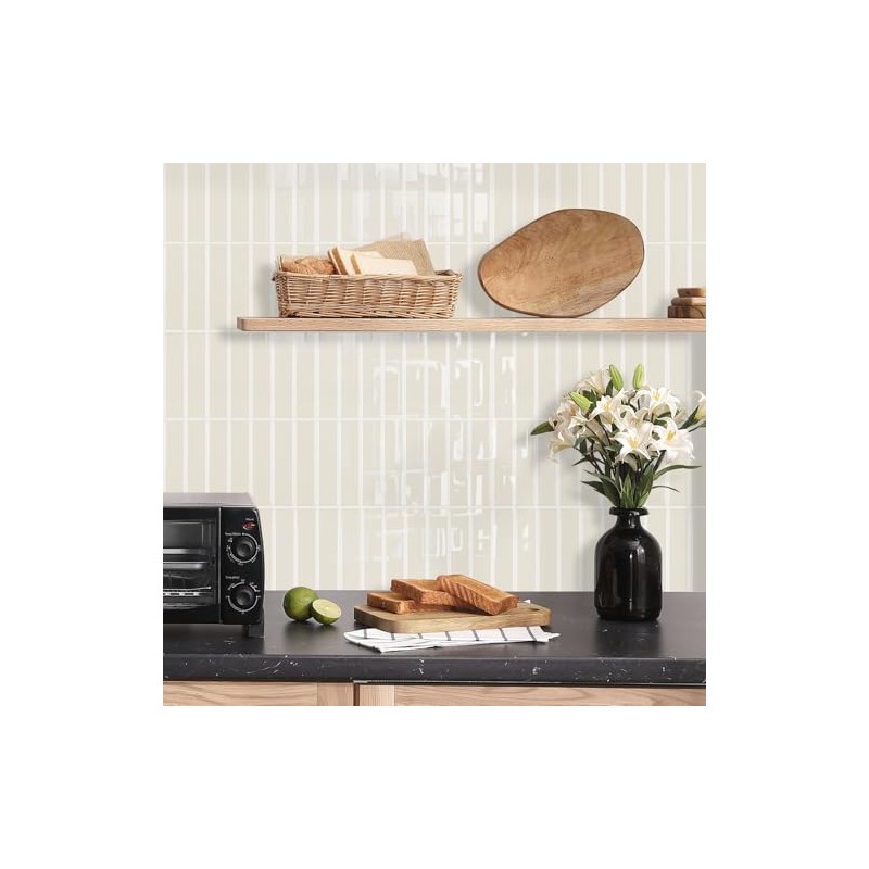Alwayspon 10 Sheets 3D Peel and Stick PVC Backsplash Tiles,