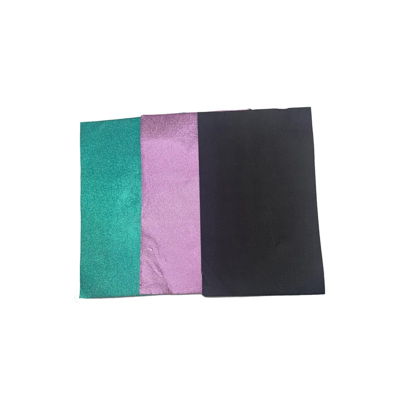Embossed Hair Coloring Foil 45 Sheets, Professional, Pre-cut Sheets, Purple/Teal/Black(each