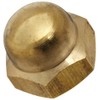 Brass Acorn Nut, Grade 8, Right Hand Threads, 3/4"-10 Threads