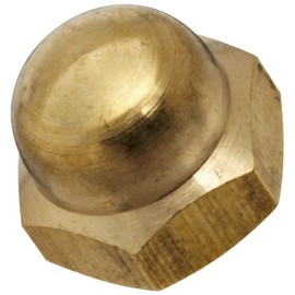 Brass Acorn Nut, Grade 8, Right Hand Threads, 3/4"-10 Threads
