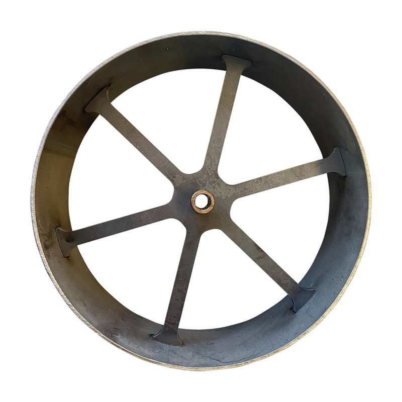 HEAVY DUTY 10" CARRIAGE STYLE STEEL SMOKER WHEEL FOR CUSTOM