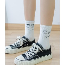 5 Pairs Funny Crew Socks Cute Novelty Casual Cotton Socks for Women Girls All Season Soft Comfy Breathable Socks