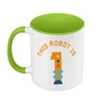 Tasse in Premium-Qualität, Grün – This Robot is 1 Celebration