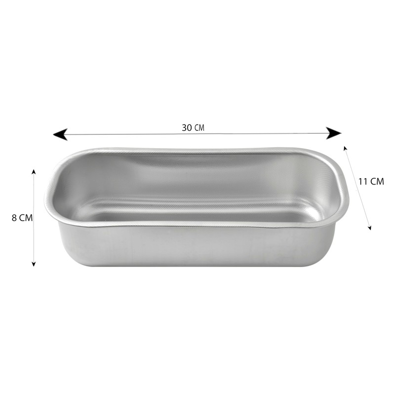 steel pan Plumcake Nonstick Stainless Steel 18/10 30x11 cm