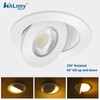 KnLnny Ware Gimbal Recessed Lighting 4 Inch 6 Pack, Ajustable