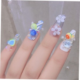 FOMIYES 250pcs Lollipop Nail Art Charms Cute Resin Candy Ornaments for Manicure Unique Cartoon Design Nail Decor Accessories
