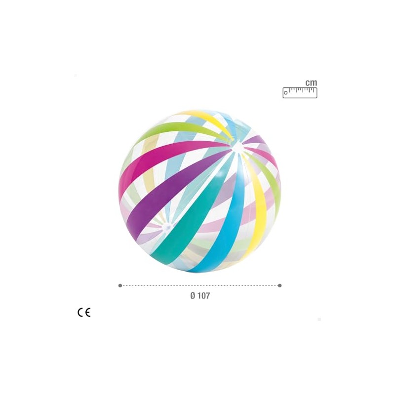 Intex 59065 Palla Jumbo, 107 cm, Multicolore