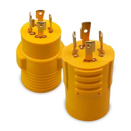 2Pcs RV Generator Adapter Kit L14-30P to 14-50R & TT-30R RV, 50A to 30A Locking Plug Adapter for RV Camper EV Charger Level 2 Charging