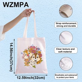 WZMPA Chip & Dale Tote Bag Chip & Dale Fans Gift Chip & Dale Cartoon Characters Shoulder Bag Chipmunk Brothers Fans Gift, Chip & Dale Tg