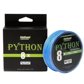 fairiland 8 Strands Braided Fishing Line, Solid Weaving 8X Braided Line for Smooth Casting, Strong Abrasion Resistance, High Sensitivity and Zero Stretch, 21-80 Test-LB, 109yd-0.37mm-55lb, Blue