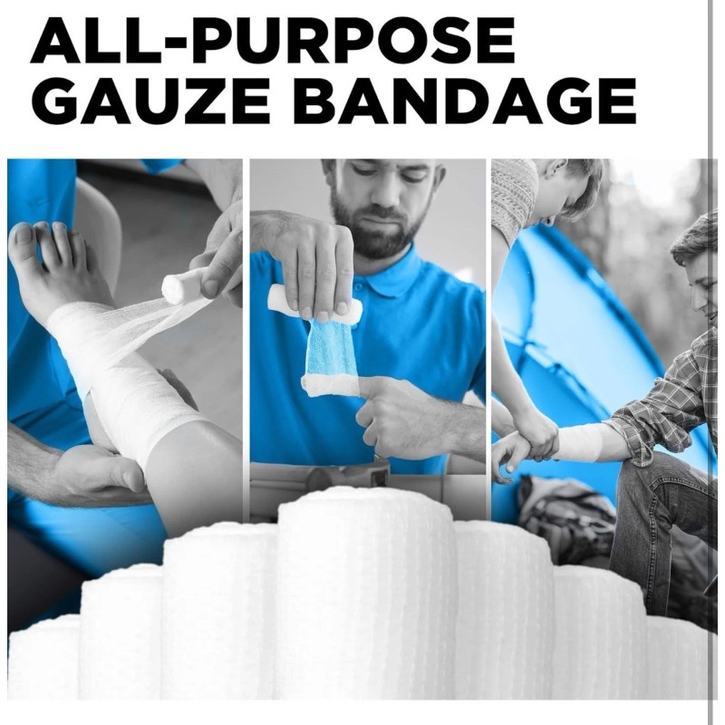 Gauze Rolls - 24 Pack - 4" X 4.1Yd Breathable