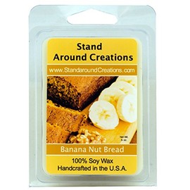 100% All Natural Soy Wax Melt Tart - Banana Nut Bread- 3oz - Naturally Strong Scented