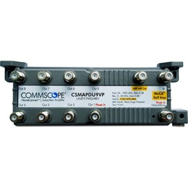 Commscope CSMAPDU9VPI Amplificador VoIP pasivo de 9 puertos MoCA HomeConnect con conectividad MoCA, Unity Forward/Reverse, con insertador de alimentación, teléfono de Internet más rápido Comcast