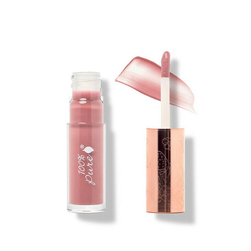 100% Pure Cosmetics Fruit Pigmented Lip Gloss, Pink Caramel 4.17ml