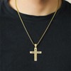 MOOSKI Men's Cross Necklace Silver/Gold 316 Stainless Steel Crucifix Jesus