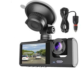 Dash Camera for Car Front and Inside Dashcam Video Recorder with Audio for Car Accident Vehicle Security 1080P 2'' IPS Screen Night Vision G-Sensor WDR