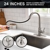 WEWE Kitchen Faucet with Pull Down Sprayer, Brushed Nickel Kitchen