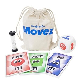 Kenson Kids Grab n Go Movez, Charades, Scavenger Hunt, Exercise Game for Kids, Home or Classroom, Ages 3+, 2 Players or Groups