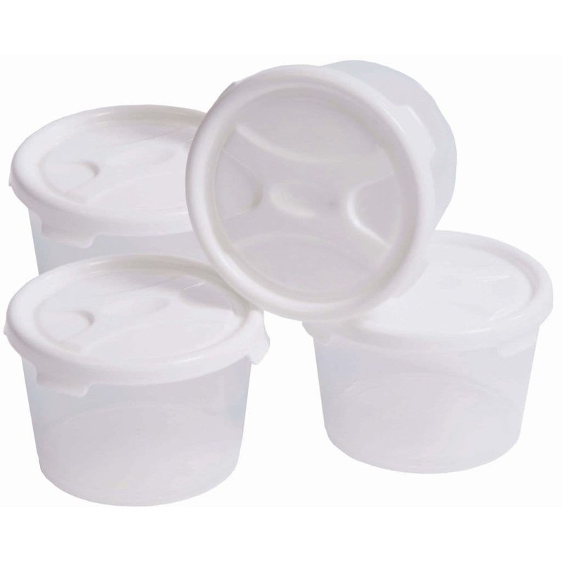 Wham Cuisine Set 4 300ml Round Food Box White Lid-12379,