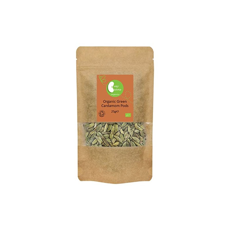 Organic Green Cardamom Pods -Certified Organic- by Busy Beans Organic