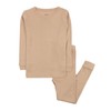 Leveret Kids Pajamas Boys & Girls Solid Beige 2 Piece