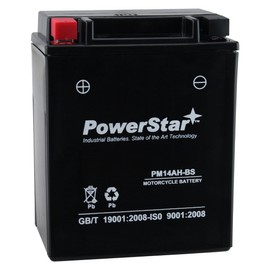 PowerStar YTX14AH-BS ATV Battery for Yamaha 400cc YFM400FW Kodiak/Automatic 2003