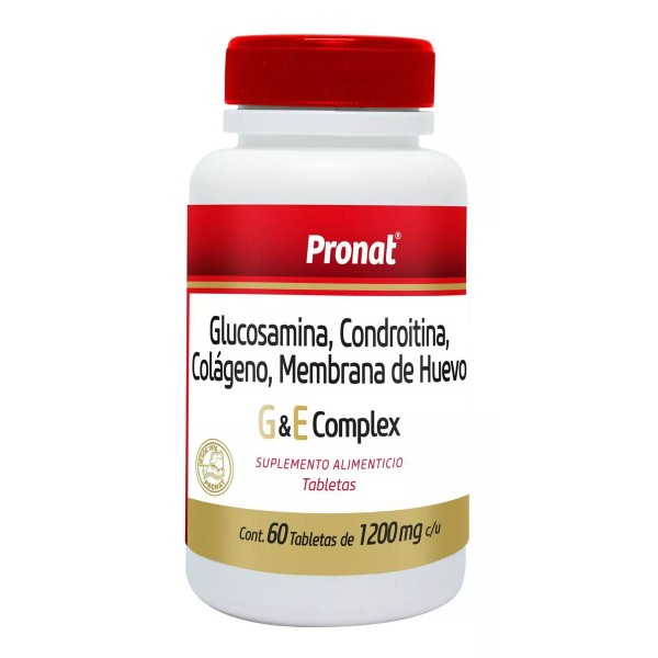 Pronat Glucosamina, Condroitina, Colágeno G Y E Complex 60 Tabs Pro