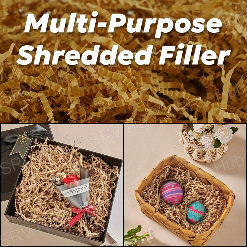 200g Brown Shredded Tissue Paper Grass, Easter Basket Fillers Shredded