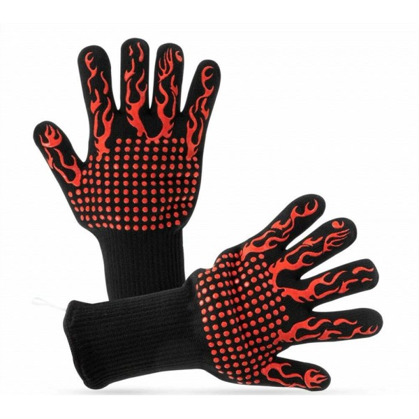 mirthome 2xBBQ Heat Proof Glove Mitt Resistant Burn Surface Hot