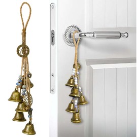 Witch Bells Garden Wind Chime, 33mm Metal Wind Chimes Garden Hanging Wind Chimes with 5 Bells, Blessing Bell for Porch, Indoor and Outdoor Use