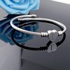 MUERDOU Initial Bracelet for Women Alphabet 26 Letters Bracelet Heart