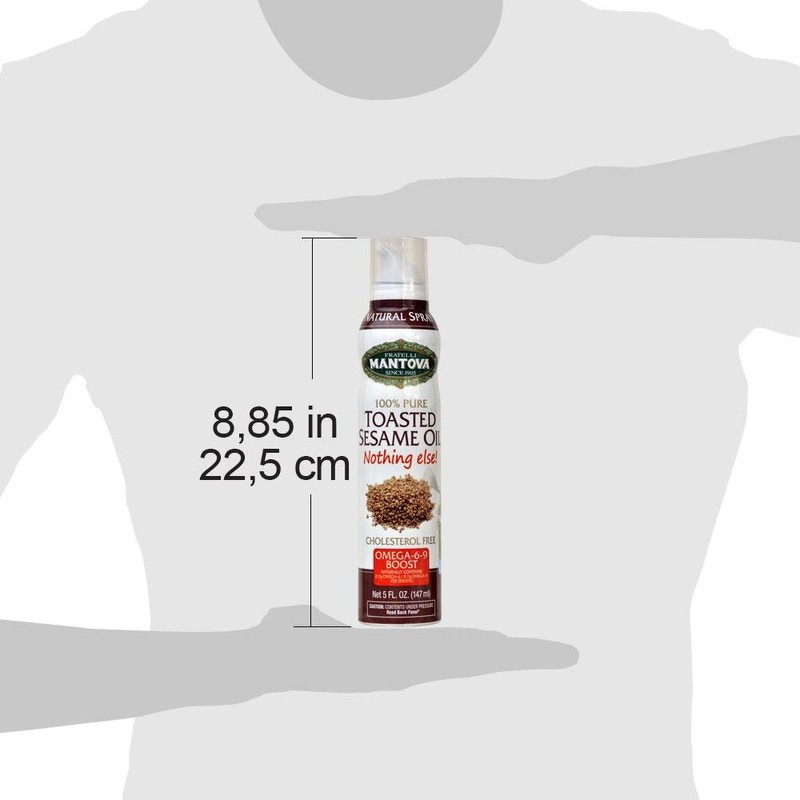 Mantova Toasted Sesame Oil Spray, 5 fl. oz. (Pack of