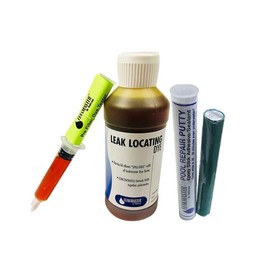Anderson Manufacturing Leakmaster Pool Leak Detection Kit - Swimming Pool Leak Dye Syringe & 8oz Refill Bottle - Putty Epoxy Sealer - Ideal for Spillway Repair