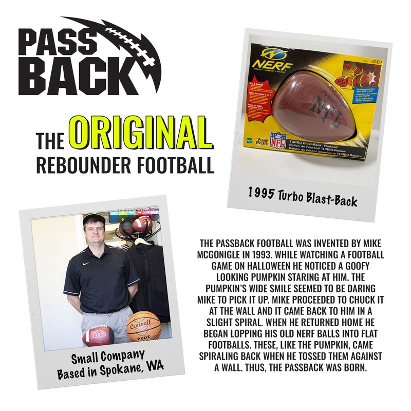 Passback Pro Composite Football, Ages 14+, High School Training Football,