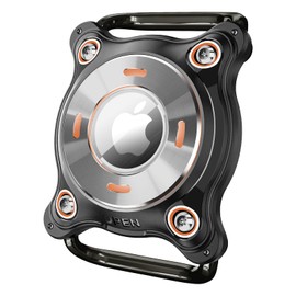 Onetigris Airtag Dog Collar Holder Compatible with Airtag Durable TPU Waterproof Dustproof Sealed Design with Removable Metal Ring Fits Various Collar Airtag Holder for Dog Collar Protection(White)