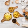 Lyellfe Set of 4 Acacia Wood Measuring Cups, Stackable Kitchen