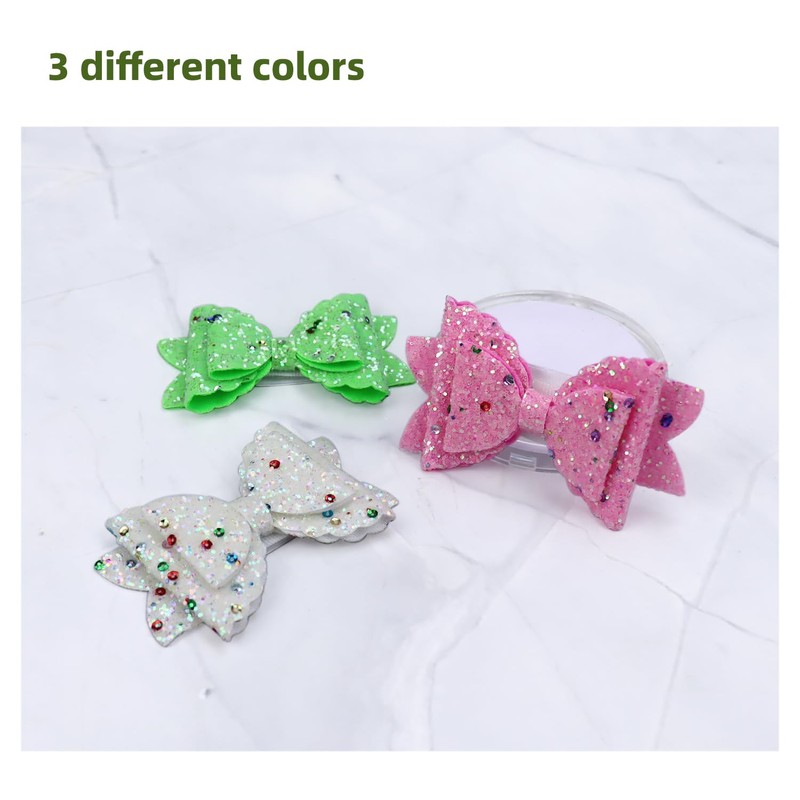 3 Pack Bows for Cranial Helmet Bow Patch Cranial Band