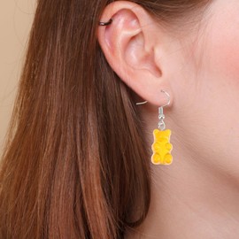 BESPORTBLE Cartoon Animal Bear Earrings: 1 Pair Retro Cartoon Bear Earrings Cute and Stylish Luminous Earrings for Women Cute Creative Earrings, Plastic, resin, No Gemstone