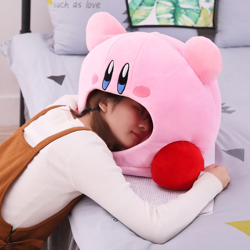 Head Cover Throw Pillow Cartoon Pattern Comfortable Sleeping Headgear for
