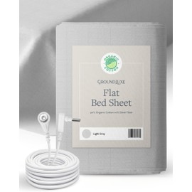 GroundLuxe Flat California King Grounding Sheet in Light Gray