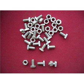 20 x Greenhouse Glasshouse Aluminium Cropped Head Nuts And Bolts M6 x 12mm